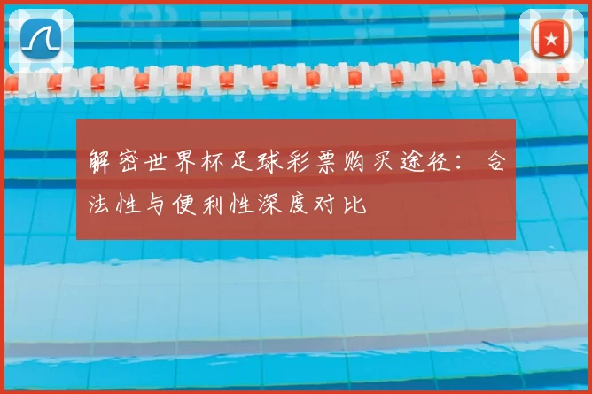 解密世界杯足球彩票购买途径：合法性与便利性深度对比
