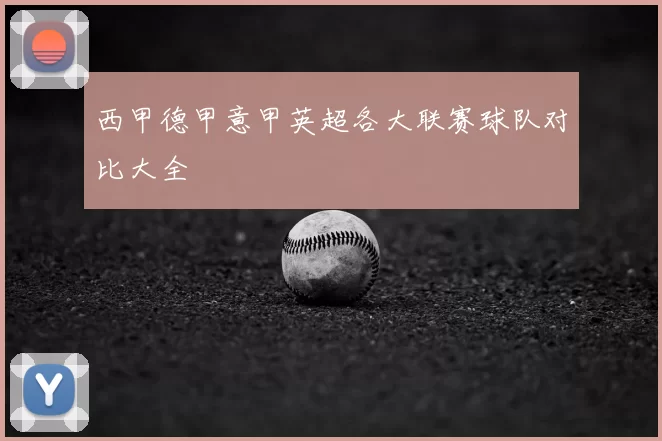 西甲德甲意甲英超各大联赛球队对比大全